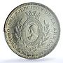 Spain 5 pesetas Casino Army Navy AU58 PCGS silver coin 1921
