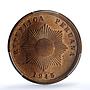 Peru 2 centavos Republic Coinage Radiant Star KM-212 MS64 PCGS bronze coin 1945
