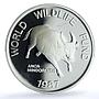 Philippines 200 piso Mindoro Bull Wildlife WWF Fauna PR70 PCGS silver coin 1987