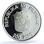 Philippines 200 piso Mindoro Bull Wildlife WWF Fauna PR70 PCGS silver coin 1987