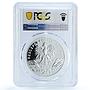 Poland 20 zlotych Sokol Falcon Animals Birds Fauna PR68 PCGS silver coin 2008