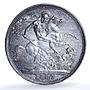 Great Britain 1 crown Queen Victoria St George KM-765 AU PCGS silver coin 1887