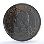 Argentina 1 centavo Republic Coinage Libertad KM-32 MS63 PCGS bronze coin 1889