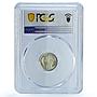 Denmark 25 ore King Christian IX Coinage KM-796 MS64 PCGS silver coin 1874