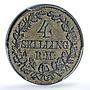 Denmark 4 skilling King Christian IX Coinage KM-775 MS63 PCGS billon coin 1874