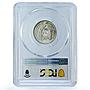 Ecuador 2 decimos Republic Coinage Sucre Philadelphia MS64 PCGS silver coin 1914