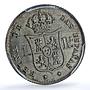 Spain 1 real Queen Isabella II 6 Pointed Stars Madrid MS63 PCGS silver coin 1852