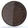 Italy Papal States 1 baiocchi Pius IX Coinage KM-1356 MS62 PCGS copper coin 1850