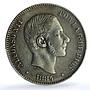 Philippines 50 centavos King Alfonso XII Coinage XF45 PCGS silver coin 1884
