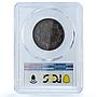 Sweden 5 ore King Oscar I UNIQUE VARIETY KM-690 MS65 PCGS bronze coin 1857