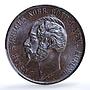 Sweden 5 ore King Oscar I UNIQUE VARIETY KM-690 MS65 PCGS bronze coin 1857