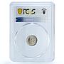 Sweden 10 ore King Gustaf V Coinage KM-795 MS65 PCGS NiBrass coin 1924
