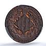 Spain Catalonia 5 centimos Catalanist Union St George UNC PCGS copper coin 1900
