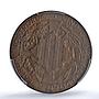 Spain Catalonia 5 centimos Catalanist Union St George MS63 PCGS copper coin 1900