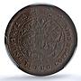 China Hupeh 10 cash Guangxu Dragon Uncircled Y-122 MS62 PCGS copper coin 1909