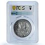 Germany Weimar Hindenburg 5 Mark Token Politics X#1 SP62 PCGS silver medal 1927