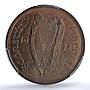 Ireland 1/2 penny phingin Free State Coinage Pig PR64 PCGS bronze coin 1928
