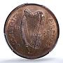 Ireland 1/2 penny phingin Free State Coinage Pig PR64 PCGS bronze coin 1928