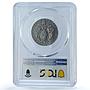 Italy Vatican 1 lire Pope Pius XII Virgin Mary MS65 PCGS NiSteel coin 1941