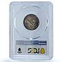 Italy Vatican 5 lire Pope Pius XI Saint Peter in Boat MS65 PCGS silver coin 1929