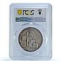 Germany Weimar Gustav Stresemann Politics Matte SP63 PCGS silver medal 1929