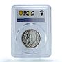 Bulgaria 500 leva Football Cup France Players Mule PR62 PCGS silver coin 1996