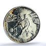 Bulgaria 500 leva Football Cup France Players Mule PR62 PCGS silver coin 1996