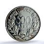 Bulgaria 500 leva Football Cup France Players Mule PR62 PCGS silver coin 1996