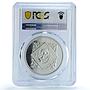 China 1 oz Expo Int. Hong Kong Panda Ship PR66 PCGS silver token medal coin 1984