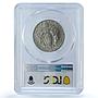 Italy Vatican 2 lire Pope Pius XII Standing Figure MS66 PCGS nickel coin 1939