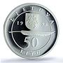 Lithuania 50 litu Mickiewicz Mitskevich Literature PR70 PCGS silver coin 1998