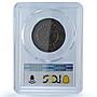 Vietnam 2 dong Communist State Ho Chi Minh KM-4 AU55 PCGS bronze coin 1946
