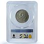 Spain Asturias 2 pesetas Council Coinage Sun KM-3 MS64 PCGS CuNi coin 1937