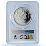 Guinea 250 francs Lunar Landing KM-12 Space Moon PR 69 PCGS silver coin 1969