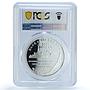 Laos 70000 kip Lake Baikal Coloured Wildlife Bird PR 70 PCGS silver coin 2017