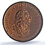 Great Britain 1/2 penny George III Coinage KM-647 MS64 PCGS copper coin 1799