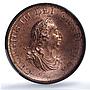 Great Britain 1/2 penny George III Coinage KM-647 MS64 PCGS copper coin 1799