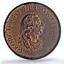 Great Britain 1/2 penny George III Coinage KM-647 MS64 PCGS copper coin 1799