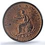 Great Britain 1/2 penny George III Coinage KM-647 MS64 PCGS copper coin 1799
