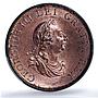 Great Britain 1/2 penny George III Coinage KM-647 MS64 PCGS copper coin 1799
