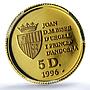 Andorra 5 diners Brown Bear KM-118 Wildlife Fauna PR 70 PCGS gold coin 1996
