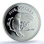 Belize 5 dollars Elizabeth II KM-96a Toucan Bird PR 69 PCGS silver coin 1984