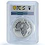 Chad 5000 francs Fidel Castro Revolutionary Communism PR70 PCGS silver coin 2021