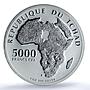 Chad 5000 francs Mao Tse Tung History China Communism PR70 PCGS silver coin 2021