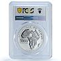 Chad 5000 francs Erich Honecker GDR DDR Communism PR 70 PCGS silver coin 2022