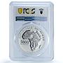 Chad 5000 francs Vladimir Lenin Revolutionary Communism PR 70 PCGS Ag coin 2020