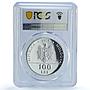 Moldova 100 lei Cantemir KM-46 Literature Poet PR 68 PCGS silver coin 2008
