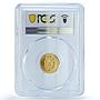 Spain 4 escudos Isabella II Madrid KM-631.1 Cal-108 MS 63 PCGS gold coin 1865