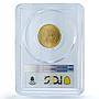 Italy 20 lire Victor Emmanuel II KM-10.1 Gigante-9 MS 62 PCGS gold coin 1862