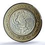 Mexico 20 pesos Republic Longer Stems KM-561 Hidalgo MS65 PCGS bimetal coin 1993